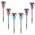 LED Solar Pathway Lights - Set of 6, Warm White