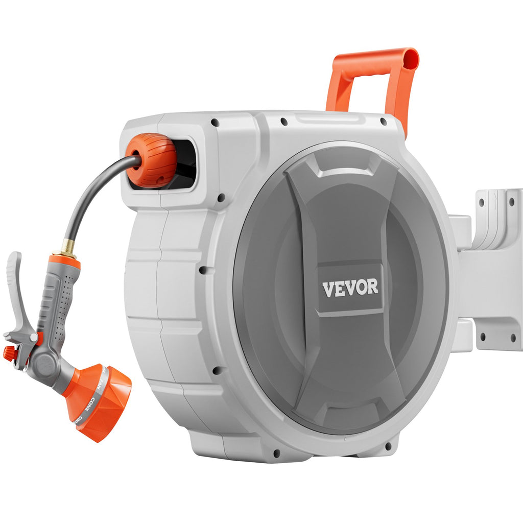 Retractable Garden Hose Reel - Wall-Mounted 50ft