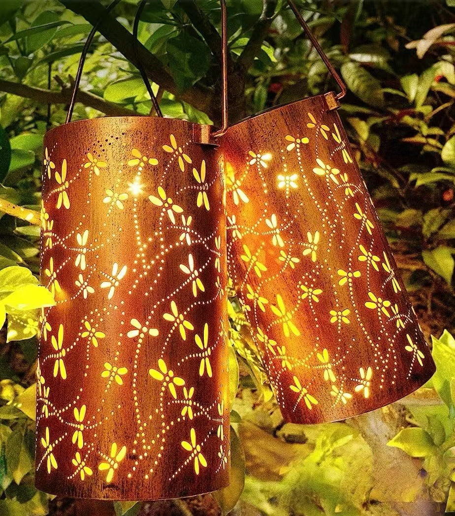 Decorative Solar Lantern - Vintage Rustic Style