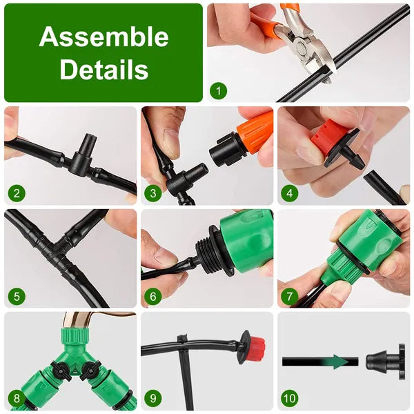 Automatic Drip Irrigation Kit - 30ft Garden & Raised Bed System