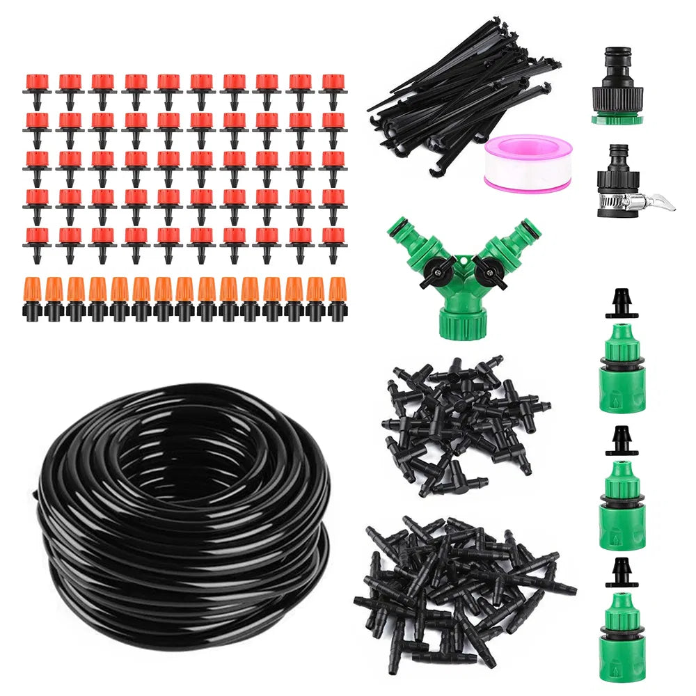 Automatic Drip Irrigation Kit - 30ft Garden & Raised Bed System