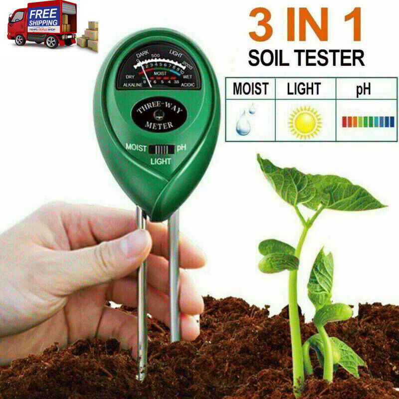 3-in-1 Soil Meter - pH, Moisture & Light Tester