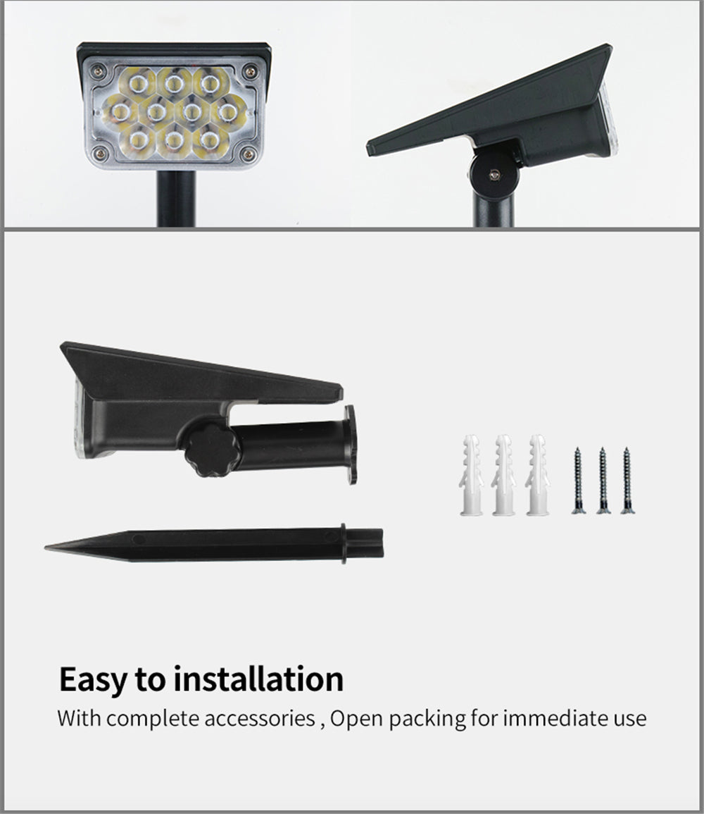 Solar-Powered Garden Spotlight - Adjustable Waterproof