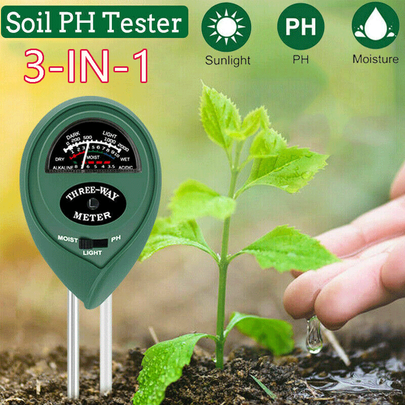 3-in-1 Soil Meter - pH, Moisture & Light Tester